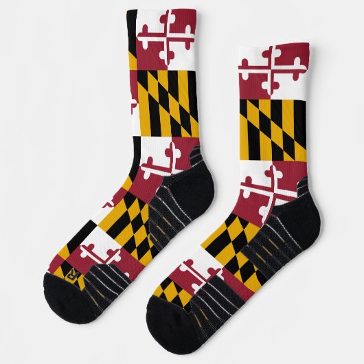 Athletic Crew Sock met vlag van Maryland, VS Sokken (Links)