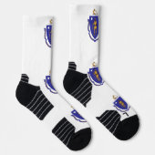 Athletic Crew Sock met vlag van Massachusetts Sokken (Rechts)