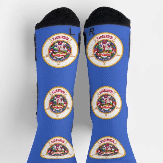 Athletic Crew Sock met vlag van Minnesota Sokken (Top)