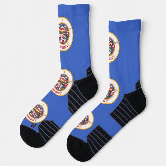 Athletic Crew Sock met vlag van Minnesota Sokken (Links)