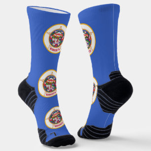 Athletic Crew Sock met vlag van Minnesota Sokken