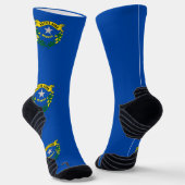 Athletic Crew Sock met vlag van Nevada Sokken (Gebogen)