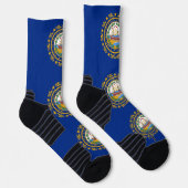 Athletic Crew Sock met vlag van New Hampshire Sokken (Rechts)