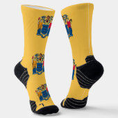Athletic Crew Sock met vlag van New Jersey Sokken (Gebogen)