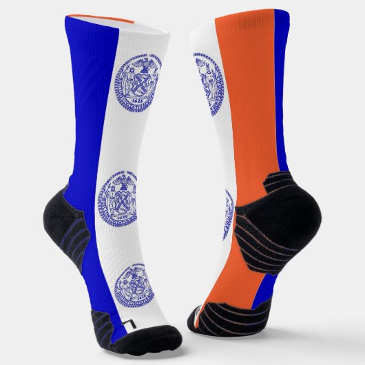 Athletic Crew Sock met vlag van New York City Sokken (Gebogen)