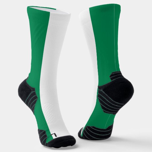 Athletic Crew Sock met vlag van Nigeria Sokken (Gebogen)