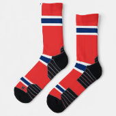Athletic Crew Sock met vlag van Noorwegen Sokken (Links)