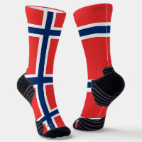 Athletic Crew Sock met vlag van Noorwegen