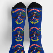 Athletic Crew Sock met vlag van North Dakota Sokken (Top)