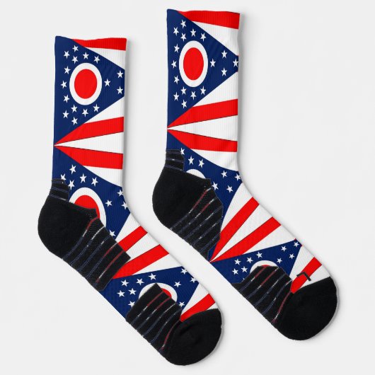 Athletic Crew Sock met vlag van Ohio Sokken (Rechts)