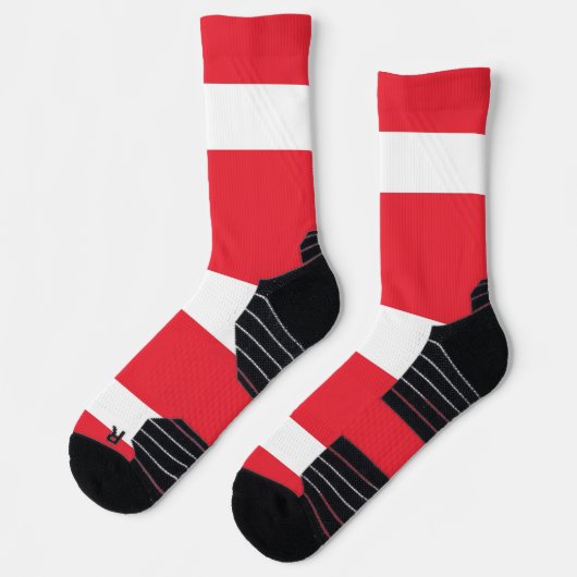Athletic Crew Sock met vlag van Oostenrijk Sokken (Links)