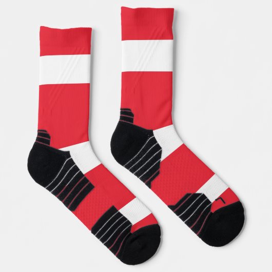Athletic Crew Sock met vlag van Oostenrijk Sokken (Rechts)