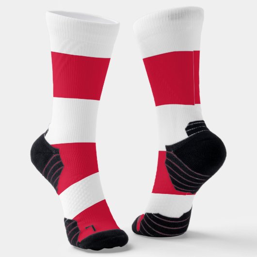 Athletic Crew Sock met vlag van Polen Sokken (Gebogen)