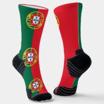 Athletic Crew Sock met vlag van Portugal