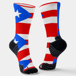 Athletic Crew Sock met vlag van Puerto Rico Sokken
