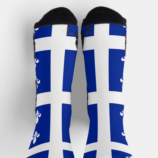 Athletic Crew Sock met vlag van Quebec, Canada Sokken (Top)