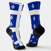 Athletic Crew Sock met vlag van Quebec, Canada Sokken (Gebogen)