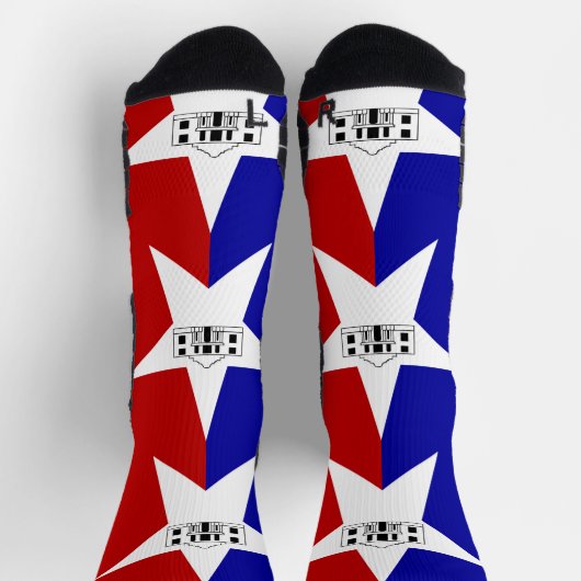 Athletic Crew Sock met vlag van San Antonio, VS Sokken (Top)