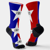 Athletic Crew Sock met vlag van San Antonio, VS Sokken (Gebogen)