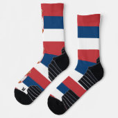 Athletic Crew Sock met vlag van Servië Sokken (Links)