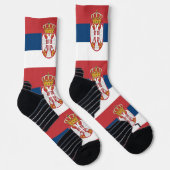 Athletic Crew Sock met vlag van Servië Sokken (Rechts)