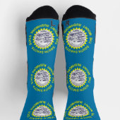Athletic Crew Sock met vlag van South Dakota Sokken (Top)