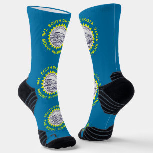 Athletic Crew Sock met vlag van South Dakota Sokken
