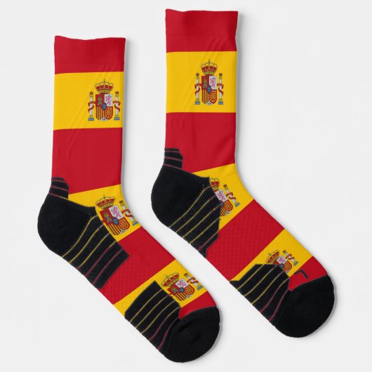 Athletic Crew Sock met vlag van Spanje Sokken (Rechts)