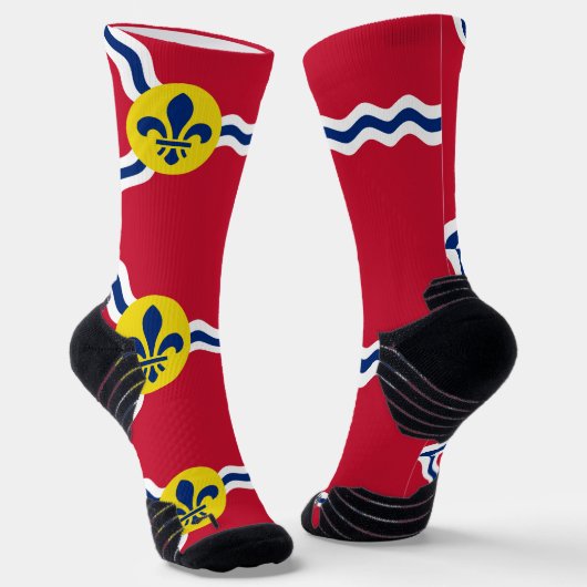 Athletic Crew Sock met vlag van St. Louis, Verenig Sokken (Gebogen)