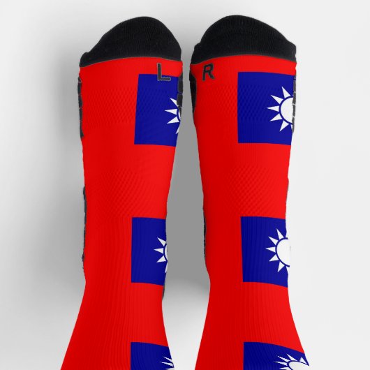 Athletic Crew Sock met vlag van Taiwan Sokken (Top)