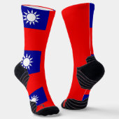 Athletic Crew Sock met vlag van Taiwan Sokken (Gebogen)