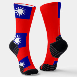 Athletic Crew Sock met vlag van Taiwan Sokken