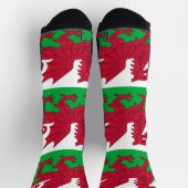 Athletic Crew Sock met vlag van Wales, Verenigd Ko Sokken (Top)