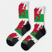 Athletic Crew Sock met vlag van Wales, Verenigd Ko Sokken (Links)