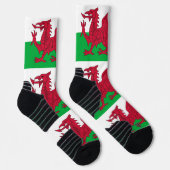 Athletic Crew Sock met vlag van Wales, Verenigd Ko Sokken (Rechts)