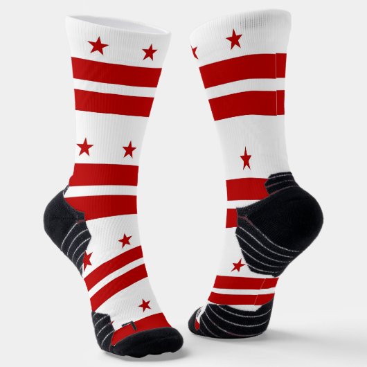 Athletic Crew Sock met vlag van Washington DC Sokken (Gebogen)