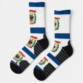 Athletic Crew Sock met vlag van West Virginia, VS Sokken (Links)