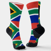 Athletic Crew Sock met vlag van Zuid-Afrika Sokken (Gebogen)
