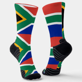 Athletic Crew Sock met vlag van Zuid-Afrika Sokken