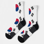 Athletic Crew Sock met vlag van Zuid-Korea Sokken (Links)