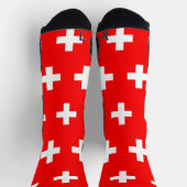 Athletic Crew Sock met vlag van Zwitserland Sokken (Top)