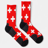 Athletic Crew Sock met vlag van Zwitserland Sokken (Rechts)