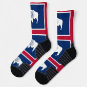 Athletic Crew Sock met vlag Wyoming, VS Sokken