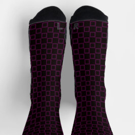 Athletic Crew Sock Paarse Violet Zwart Classic Sokken