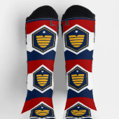Athletic Crew Sock with flag of Utah, USA Sokken (Top)