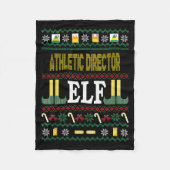 Athletic Director Elf Funny Christmas Gift Fleece Deken (Voorkant)