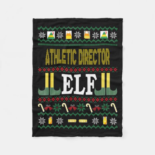 Athletic Director Elf Funny Christmas Gift  Fleece Deken (Voorkant)