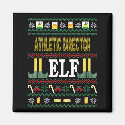 Athletic Director Elf Funny Christmas Gift  Magneet (Voorkant)