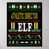 Athletic Director Elf Funny Christmas Gift  Poster (Voorkant)