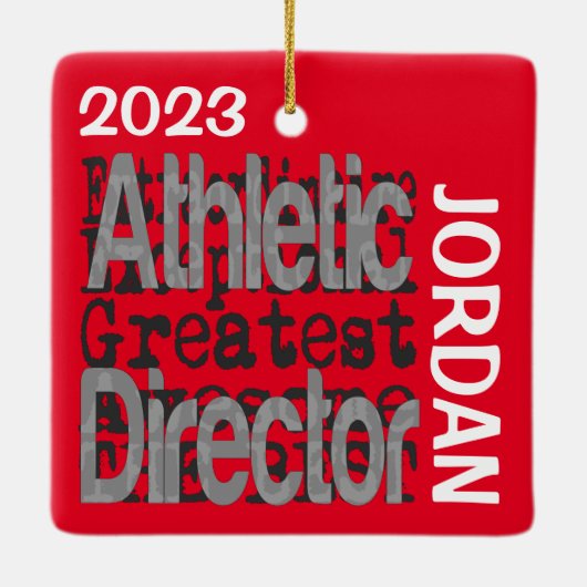 Athletic Director Extraordinaire CUSTOM Keramisch Ornament (Achterkant)